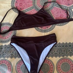 Women’s Size L Brown Swimsuit Set